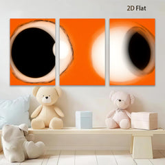 2D flat 1pc abstract orange swirl modern wall art for living room bedroom office decor farmhouse style gallery wrapped canvas prints