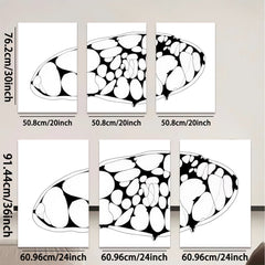 2D flat 1pc abstract organic shapes minimalist wall art modern farmhouse living room decor bedroom gallery wrapped canvas print statement piece