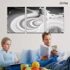 2D flat 1pc abstract paint swirl canvas wall art modern farmhouse decor living room bedroom gallery wrapped ready to hang botanical nature