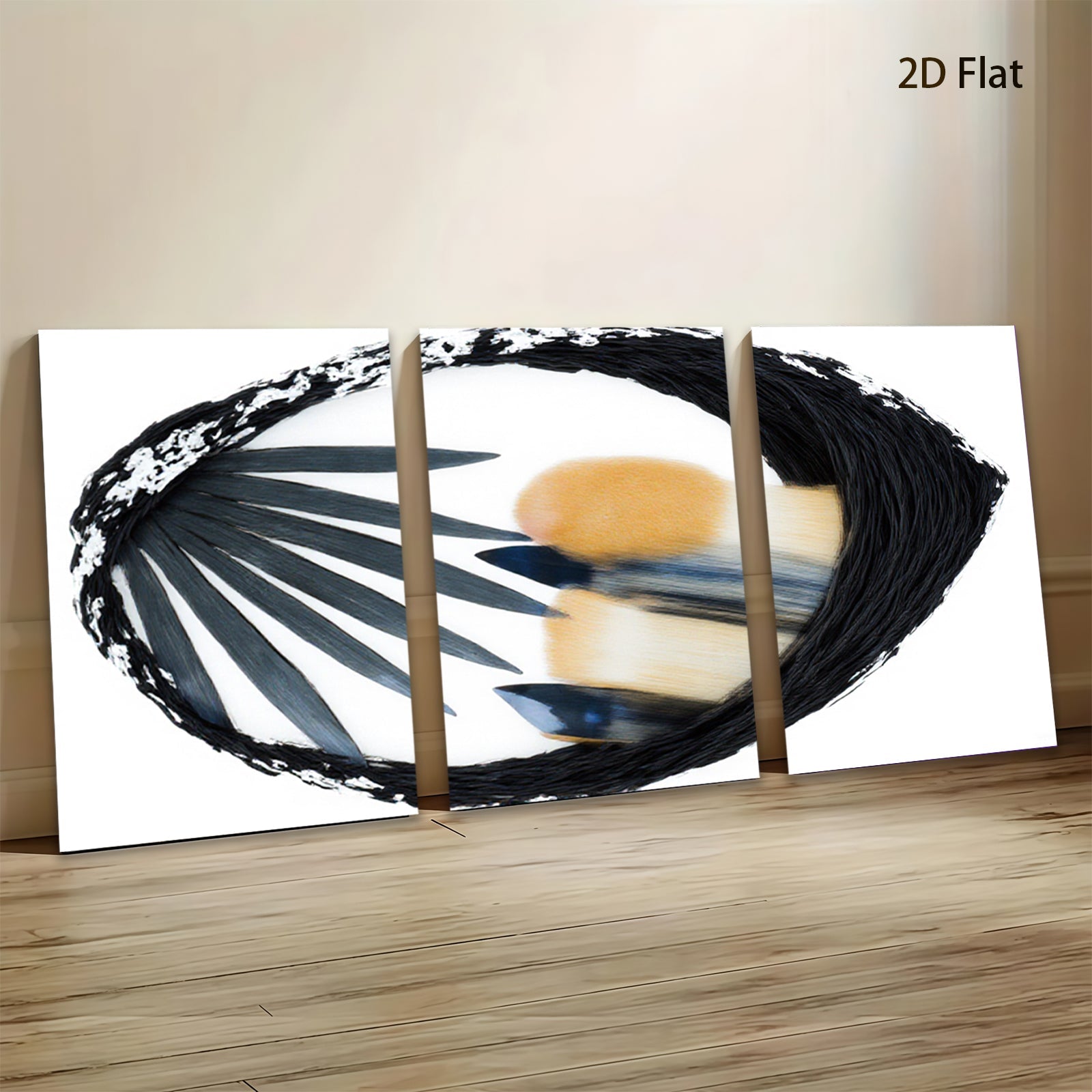 2D flat 1pc abstract palm fronds sunburst wall art modern farmhouse decor living room bedroom gallery wrapped canvas prints coastal style oversized statement piece trending now