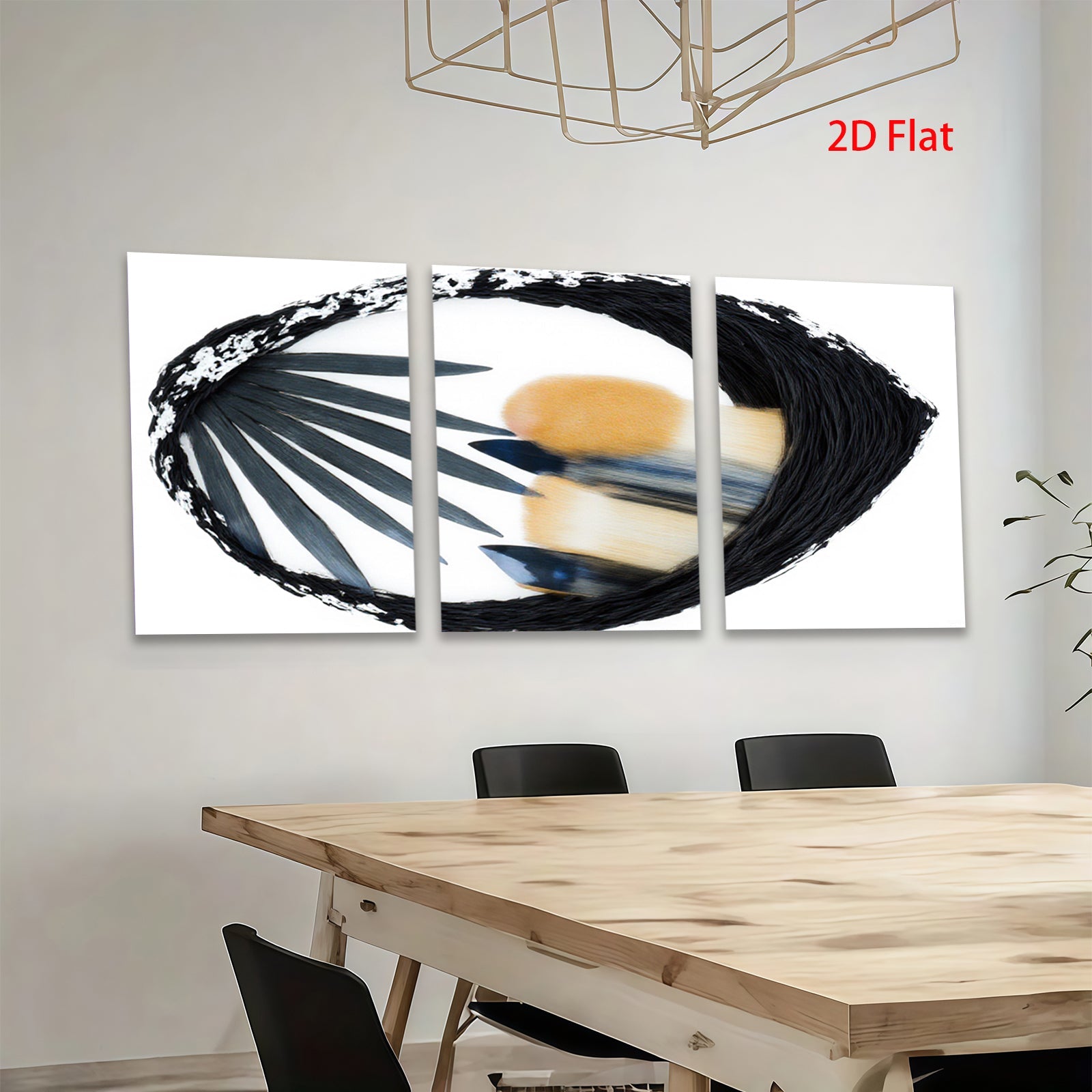2D flat 1pc abstract palm fronds sunburst wall art modern farmhouse decor living room bedroom gallery wrapped canvas prints coastal style oversized statement piece trending now