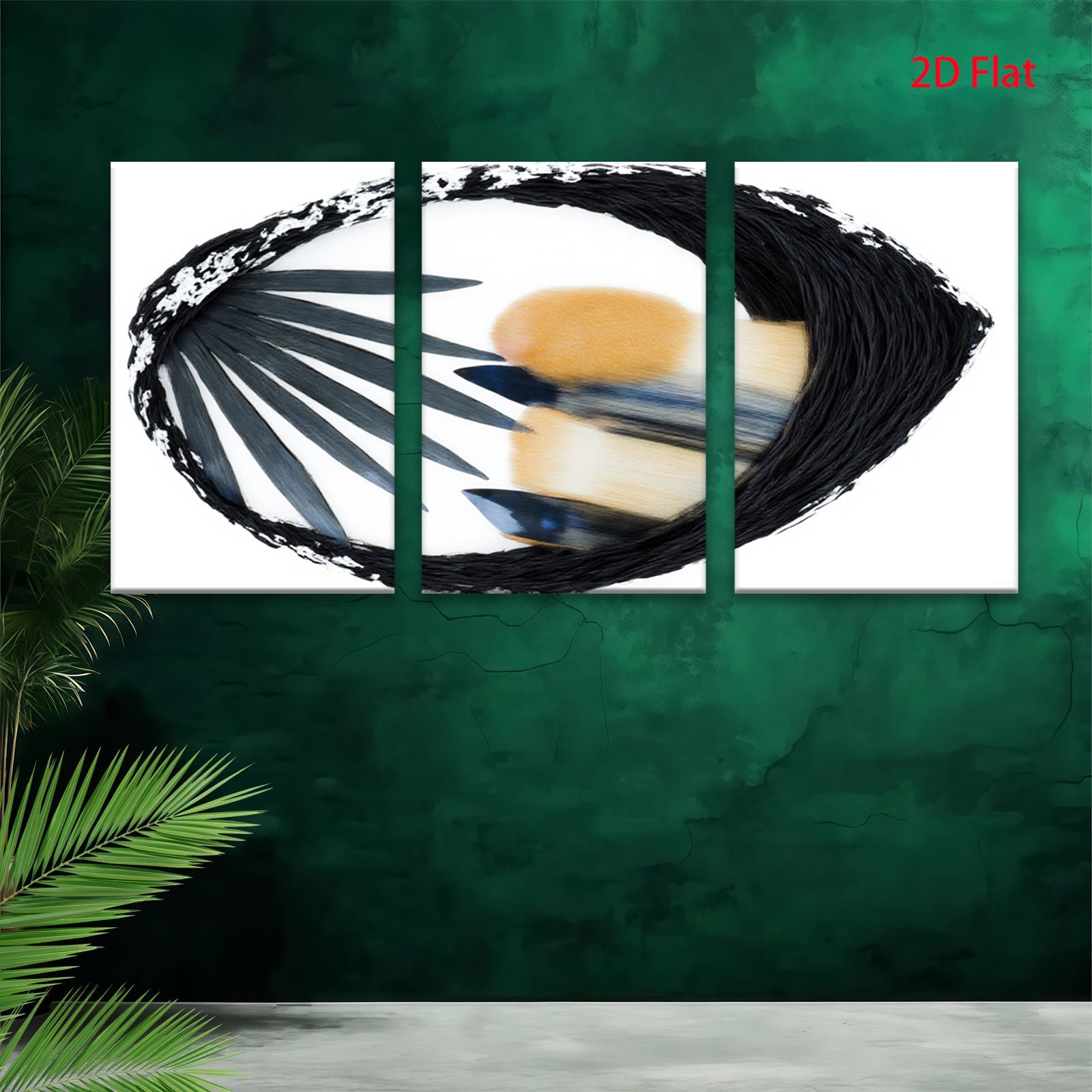 2D flat 1pc abstract palm fronds sunburst wall art modern farmhouse decor living room bedroom gallery wrapped canvas prints coastal style oversized statement piece trending now