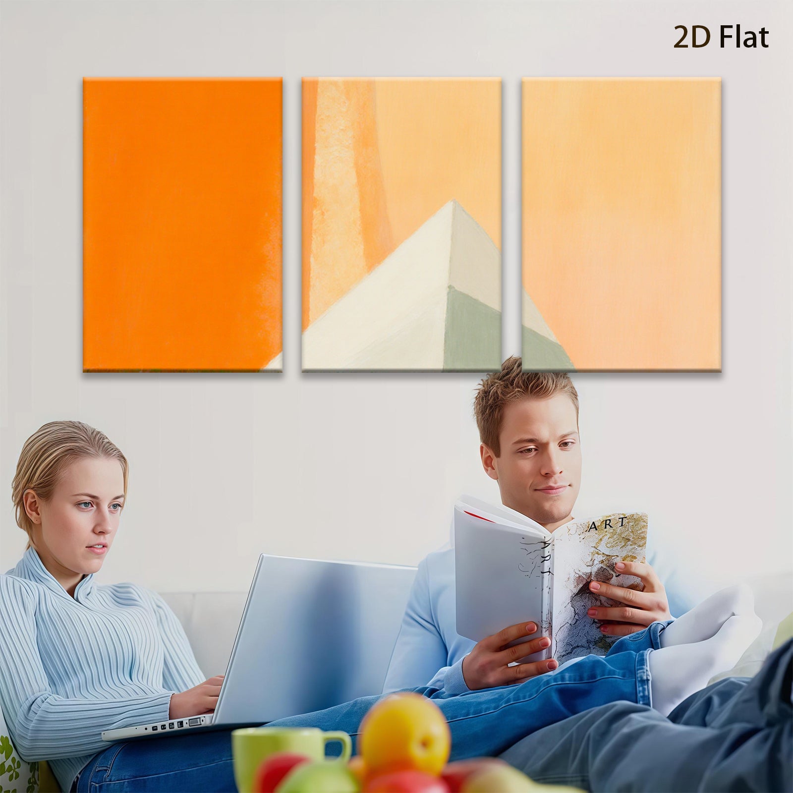 2D flat 1pc abstract pyramid geometric wall art modern minimalist canvas prints for living room bedroom office decor farmhouse style gallery wrapped ready to hang