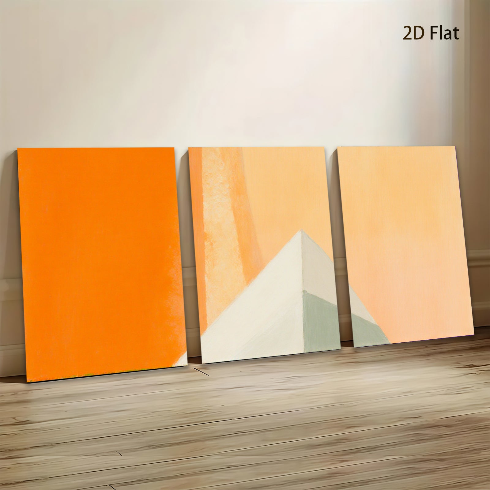 2D flat 1pc abstract pyramid geometric wall art modern minimalist canvas prints for living room bedroom office decor farmhouse style gallery wrapped ready to hang