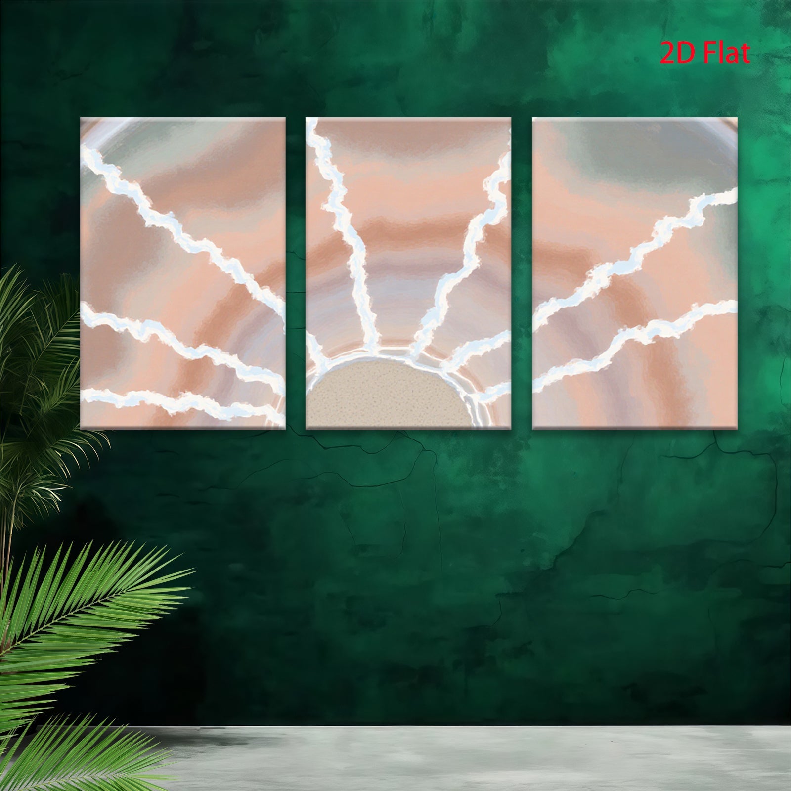2D flat 1pc abstract radial burst warm tones modern farmhouse wall art living room bedroom decor gallery wrapped canvas prints statement piece cozy vibes trending now