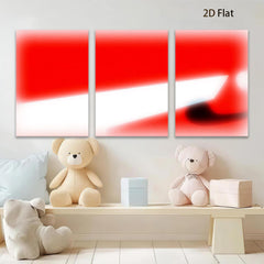 2D flat 1pc abstract red canvas wall art modern minimalist home decor living room bedroom office gallery wrapped ready to hang farmhouse style