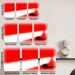 2D flat 1pc abstract red canvas wall art modern minimalist home decor living room bedroom office gallery wrapped ready to hang farmhouse style