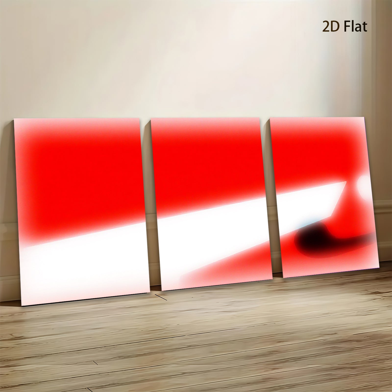 2D flat 1pc abstract red canvas wall art modern minimalist home decor living room bedroom office gallery wrapped ready to hang farmhouse style