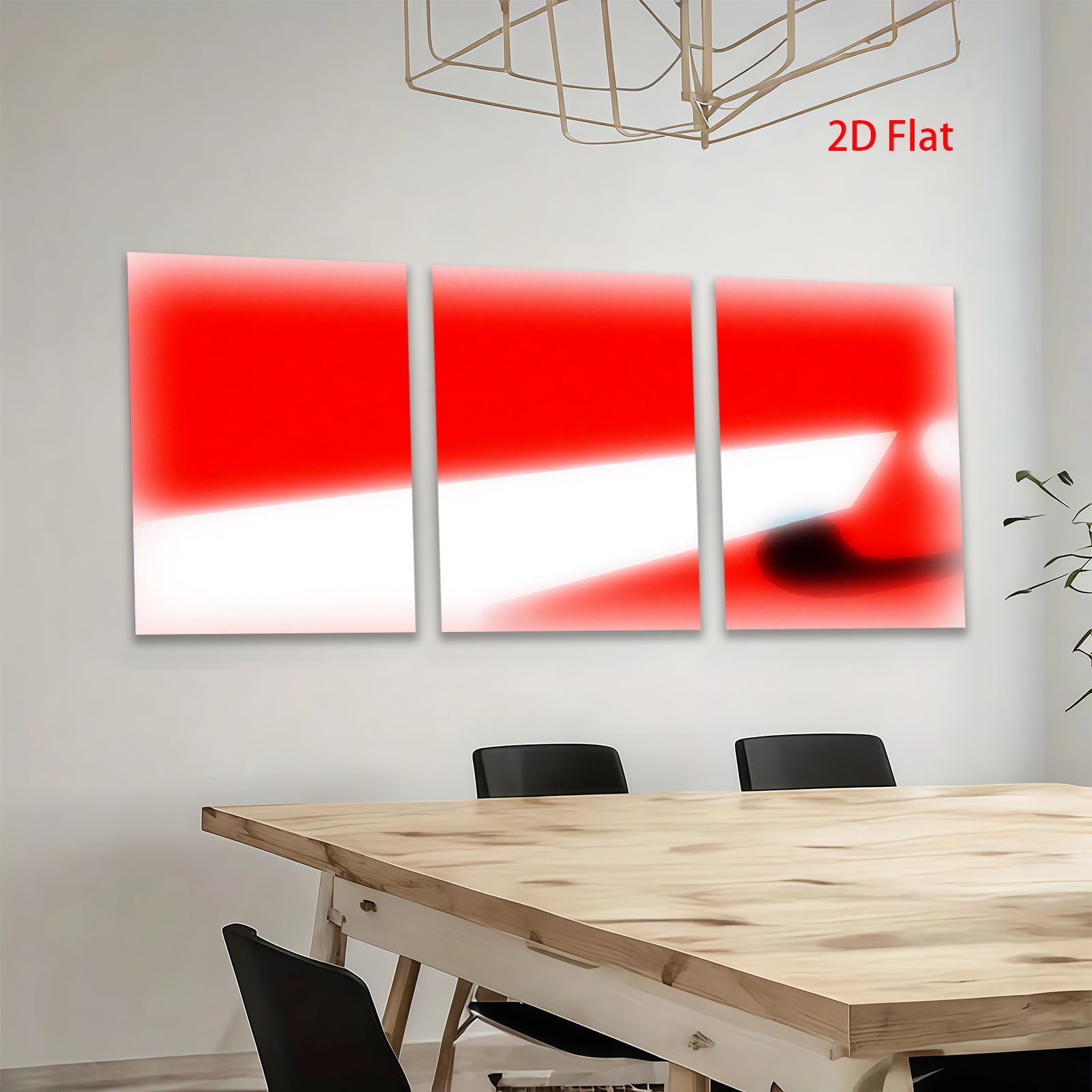 2D flat 1pc abstract red canvas wall art modern minimalist home decor living room bedroom office gallery wrapped ready to hang farmhouse style