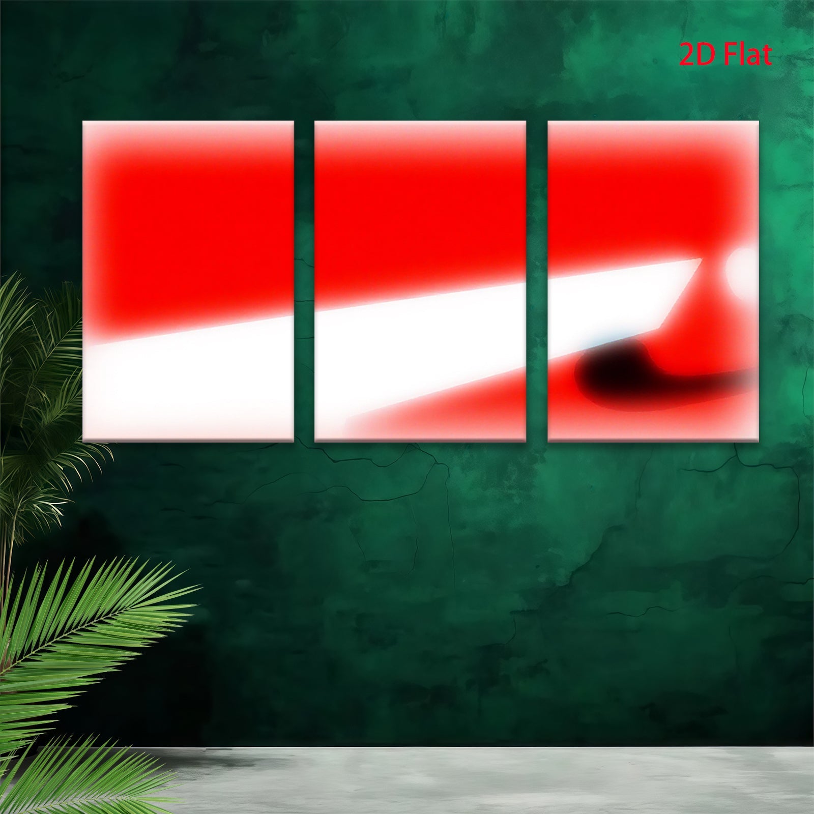 2D flat 1pc abstract red canvas wall art modern minimalist home decor living room bedroom office gallery wrapped ready to hang farmhouse style