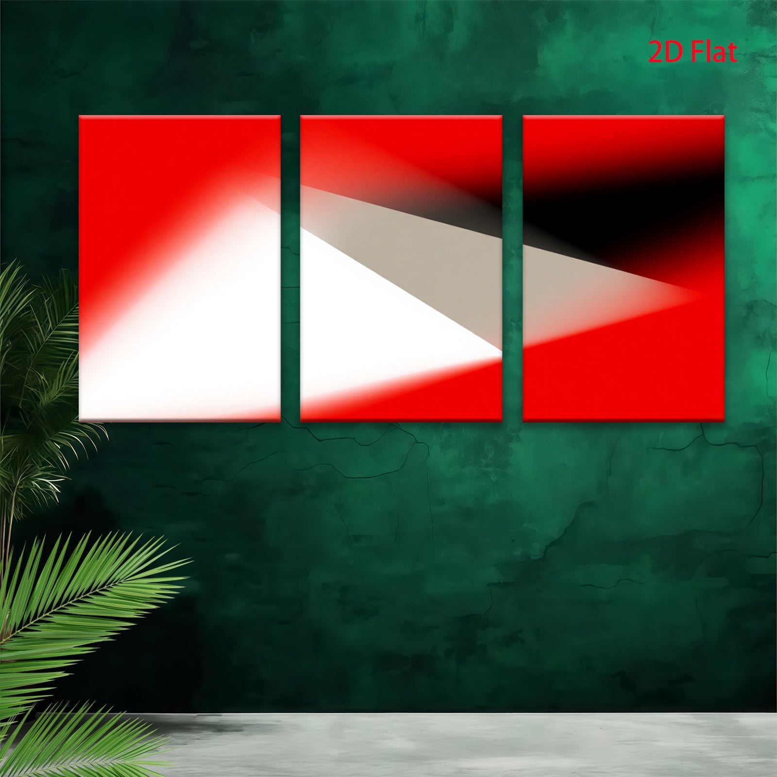 2D flat 1pc abstract red white geometric wall art modern minimalist canvas prints for living room bedroom office decor farmhouse style gallery wrapped timeless elegance