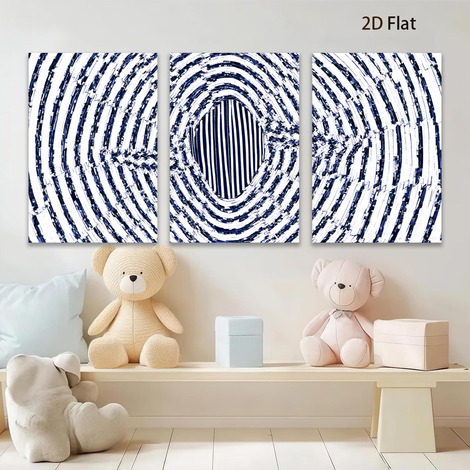 2D flat 1pc abstract spiral blue wall art modern home decor living room bedroom office gallery wrapped canvas prints farmhouse style trending now