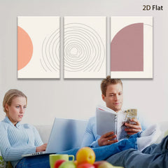 2D flat 1pc abstract spiral geometric wall art modern minimalist canvas prints for living room bedroom office decor farmhouse aesthetic gallery wrapped