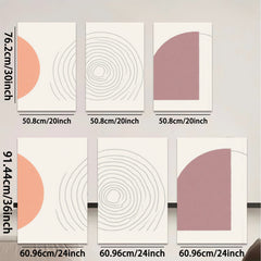 2D flat 1pc abstract spiral geometric wall art modern minimalist canvas prints for living room bedroom office decor farmhouse aesthetic gallery wrapped
