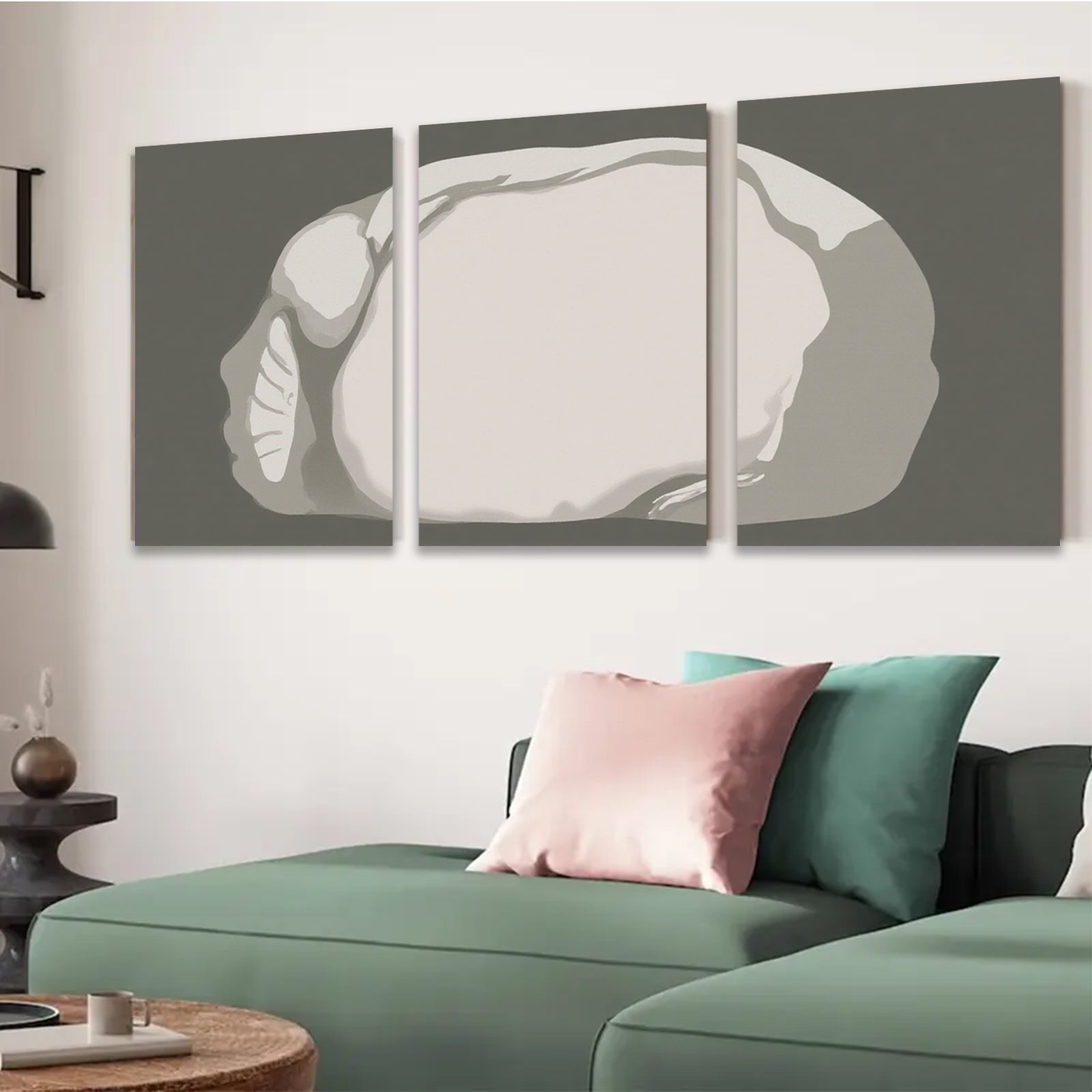 2D flat 1pc abstract stone texture wall art canvas prints for living room bedroom home office decor farmhouse style modern minimalist gallery wrapped
