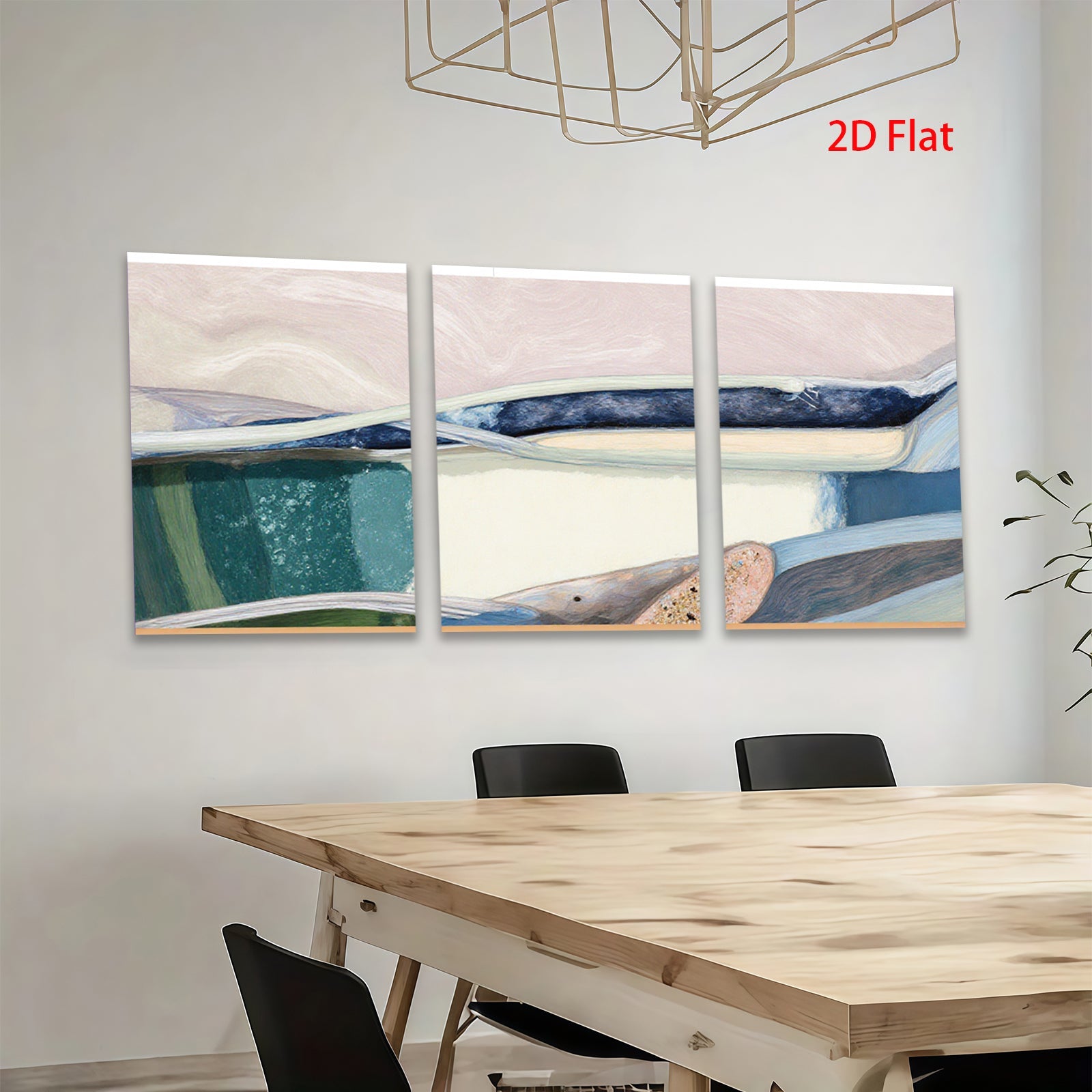 2D flat 1pc abstract strokes vibrant color palette modern wall art living room bedroom gallery wrapped canvas farmhouse style decor
