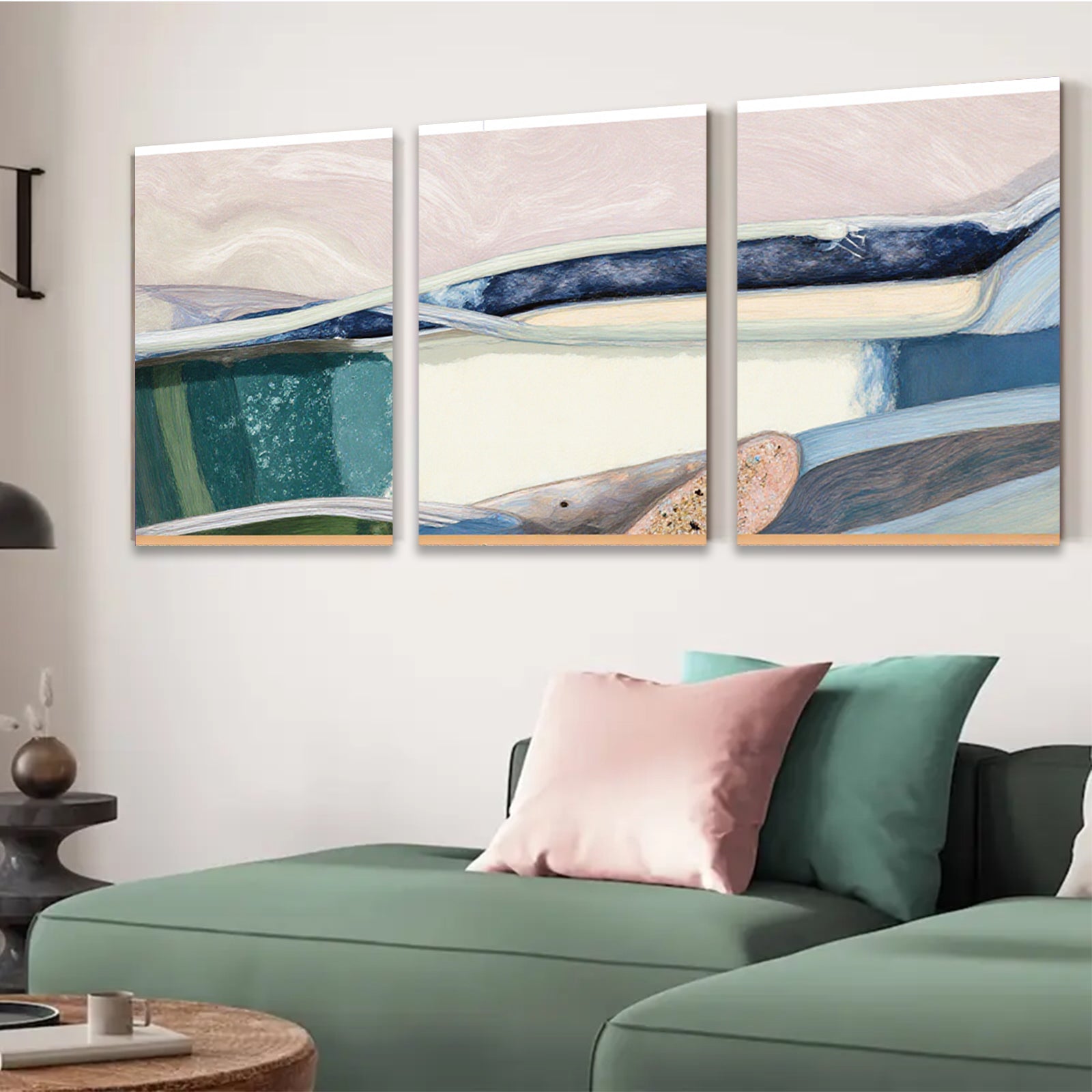 2D flat 1pc abstract strokes vibrant color palette modern wall art living room bedroom gallery wrapped canvas farmhouse style decor