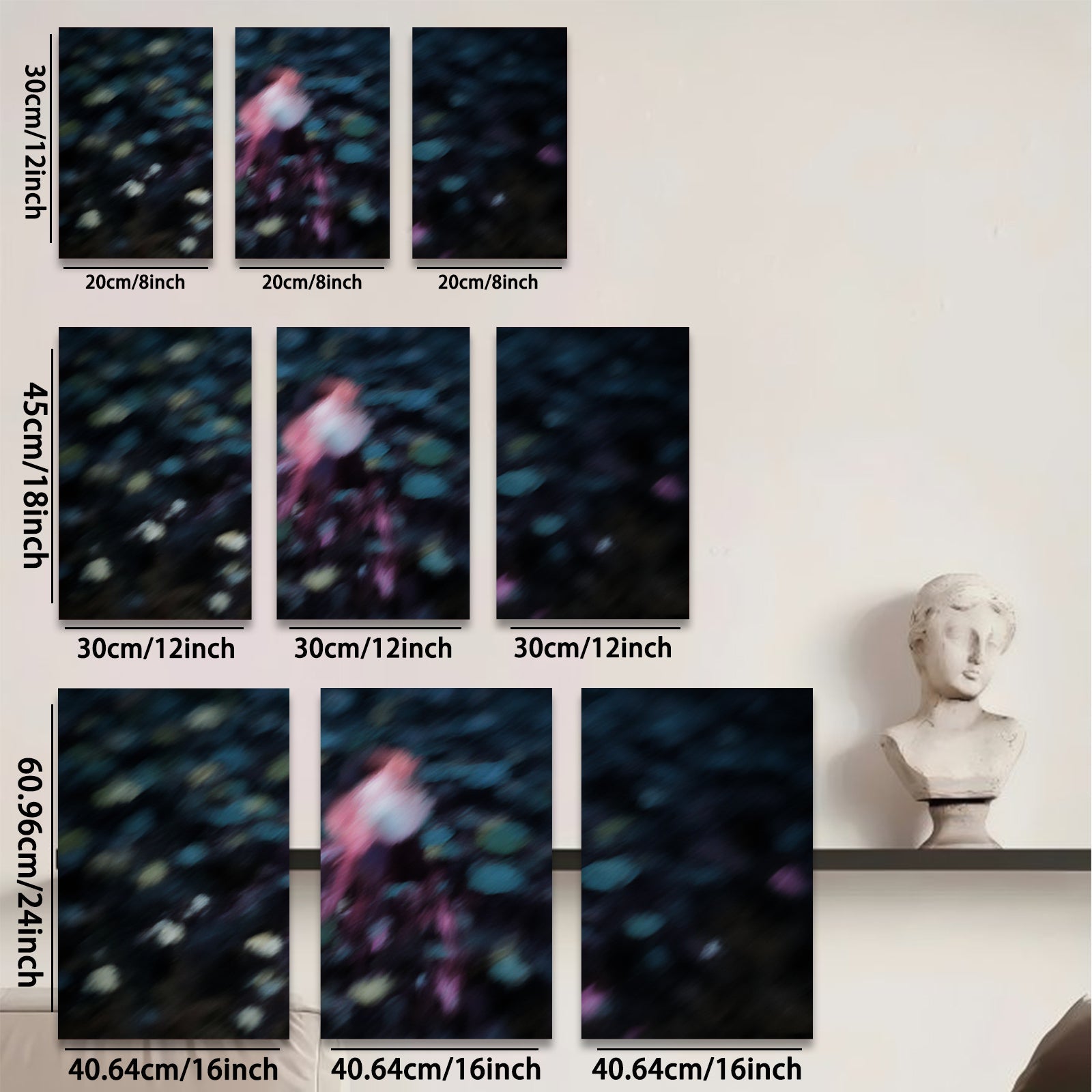 2D flat 1pc abstract swirling cosmos vibrant galaxy wall art bedroom living room modern farmhouse decor gallery wrapped canvas prints