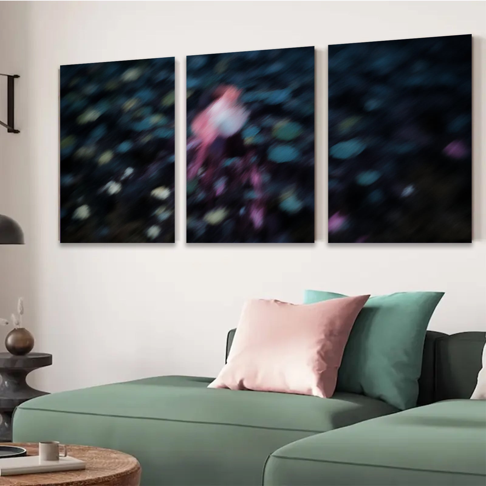 2D flat 1pc abstract swirling cosmos vibrant galaxy wall art bedroom living room modern farmhouse decor gallery wrapped canvas prints
