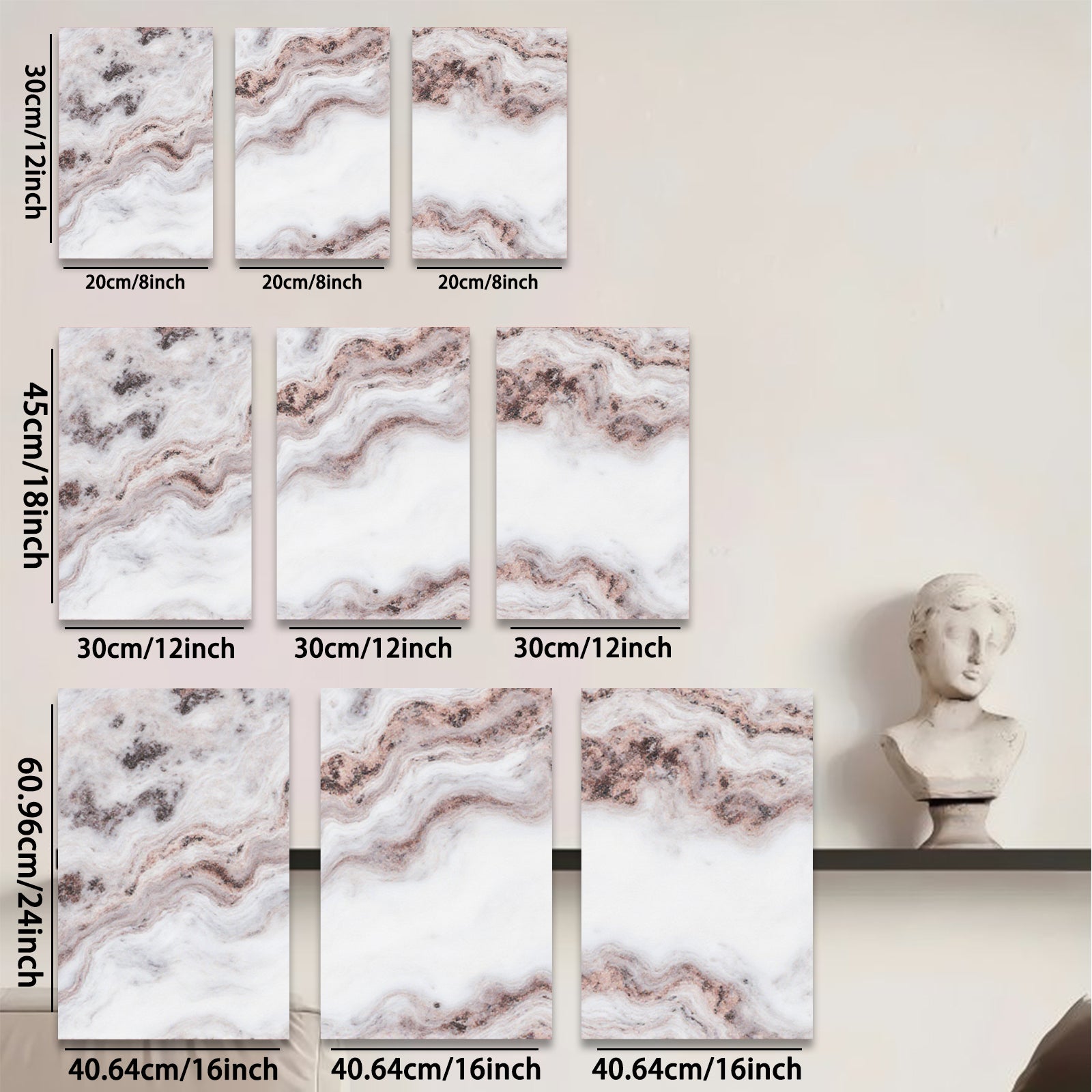 2D flat 1pc abstract swirling earth tones canvas wall art for living room bedroom modern farmhouse decor gallery wrapped ready to hang botanical