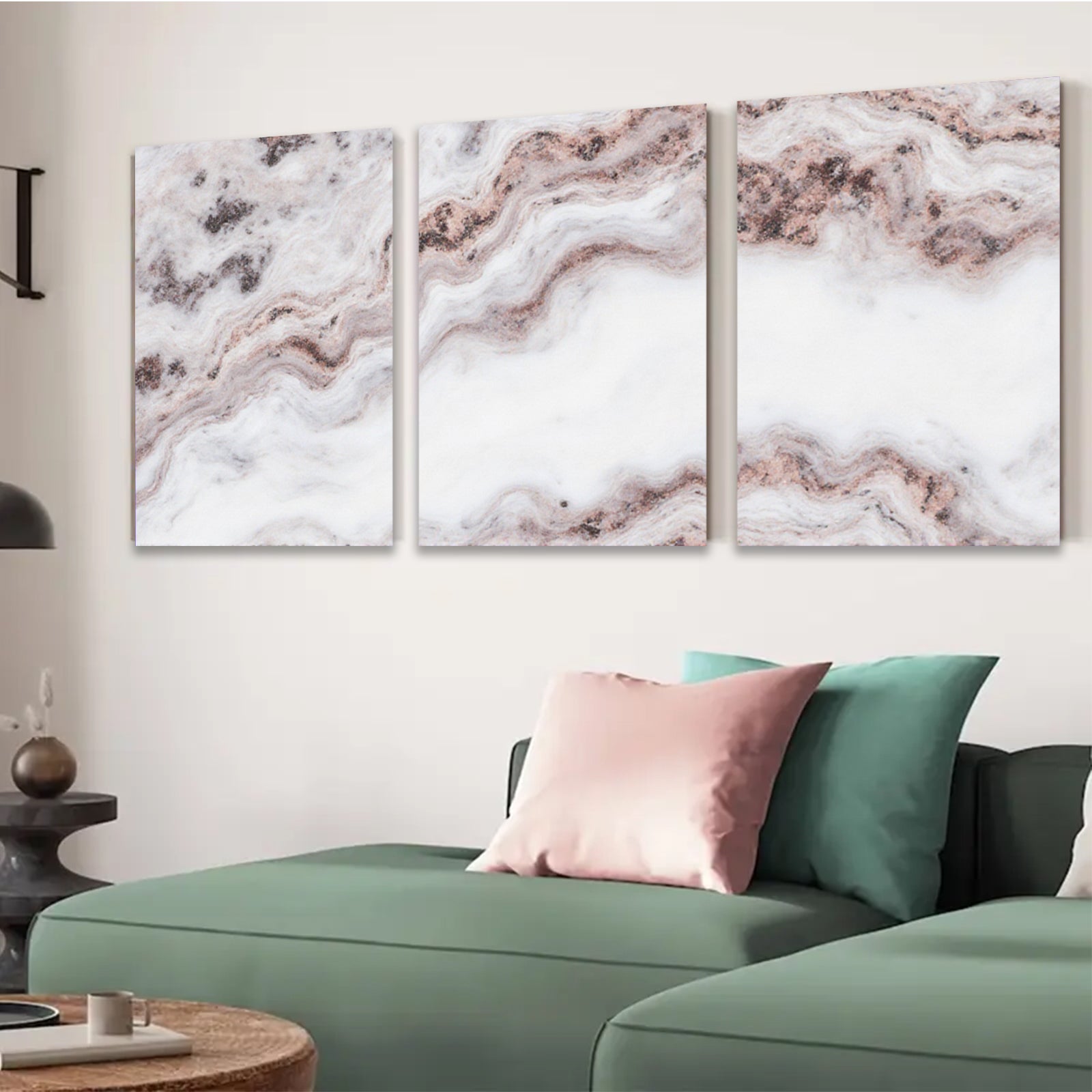 2D flat 1pc abstract swirling earth tones canvas wall art for living room bedroom modern farmhouse decor gallery wrapped ready to hang botanical