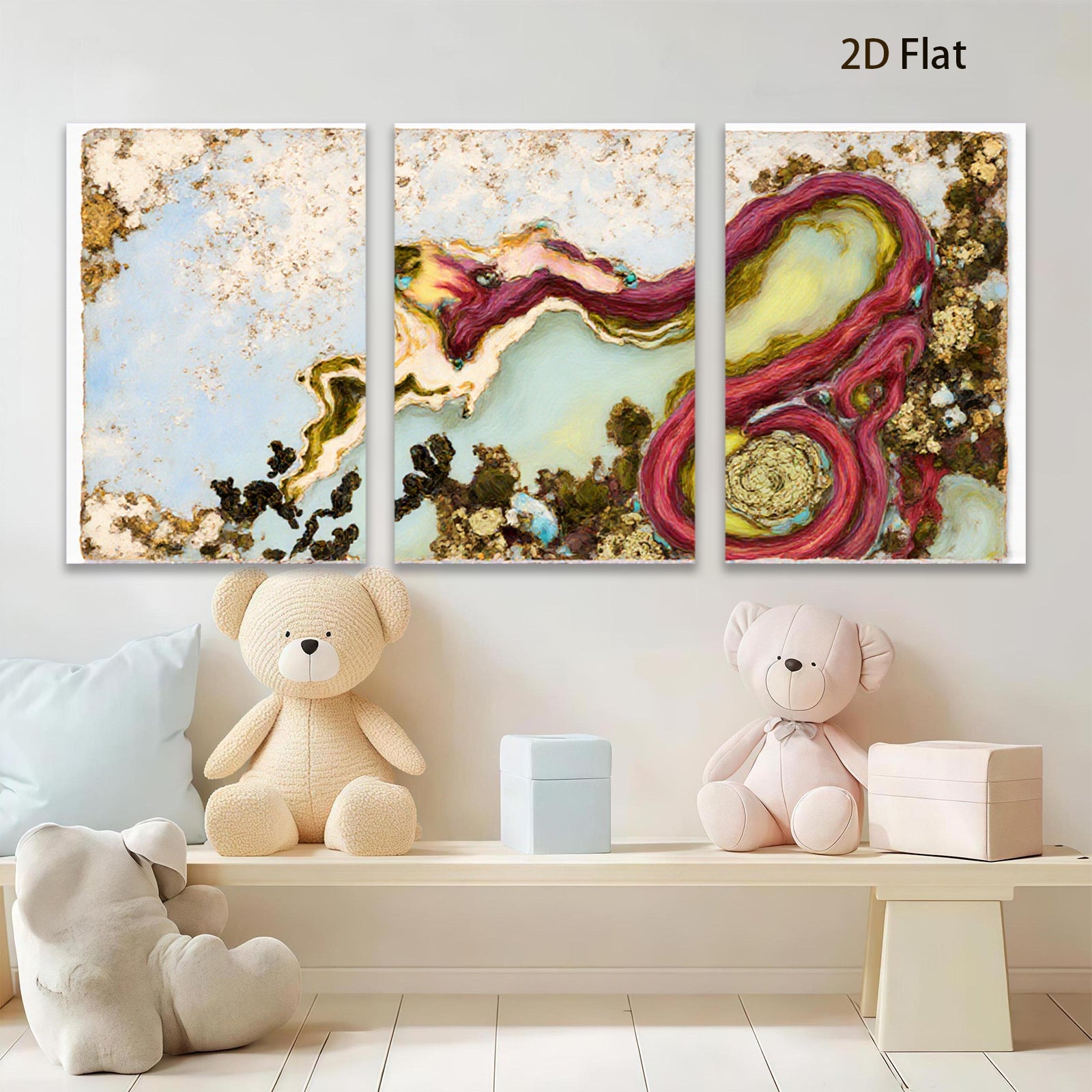 2D flat 1pc abstract swirling floral botanical wall art canvas print for living room bedroom home decor farmhouse style modern minimalist