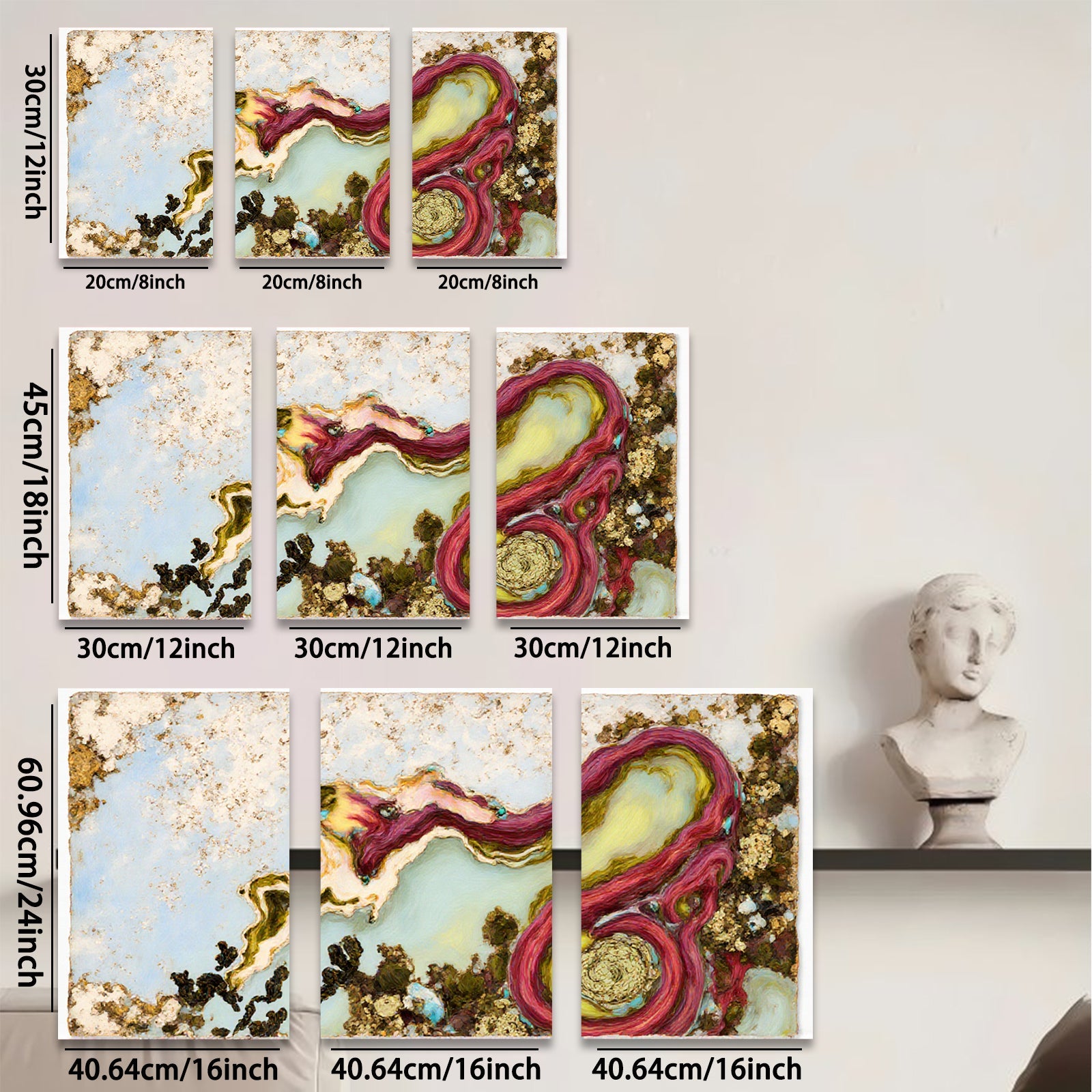 2D flat 1pc abstract swirling floral botanical wall art canvas print for living room bedroom home decor farmhouse style modern minimalist