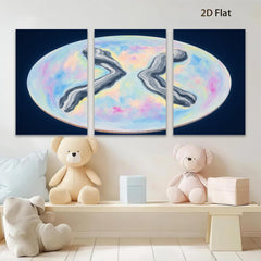 2D flat 1pc abstract swirling forms modern wall art bedroom living room decor farmhouse style gallery wrapped canvas print statement piece