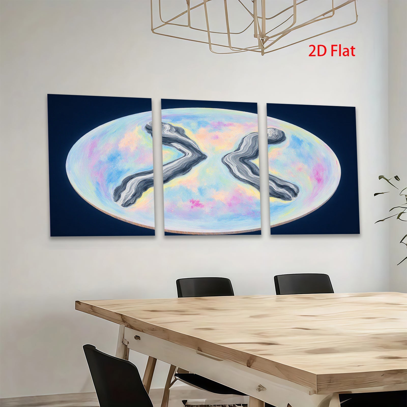 2D flat 1pc abstract swirling forms modern wall art bedroom living room decor farmhouse style gallery wrapped canvas print statement piece