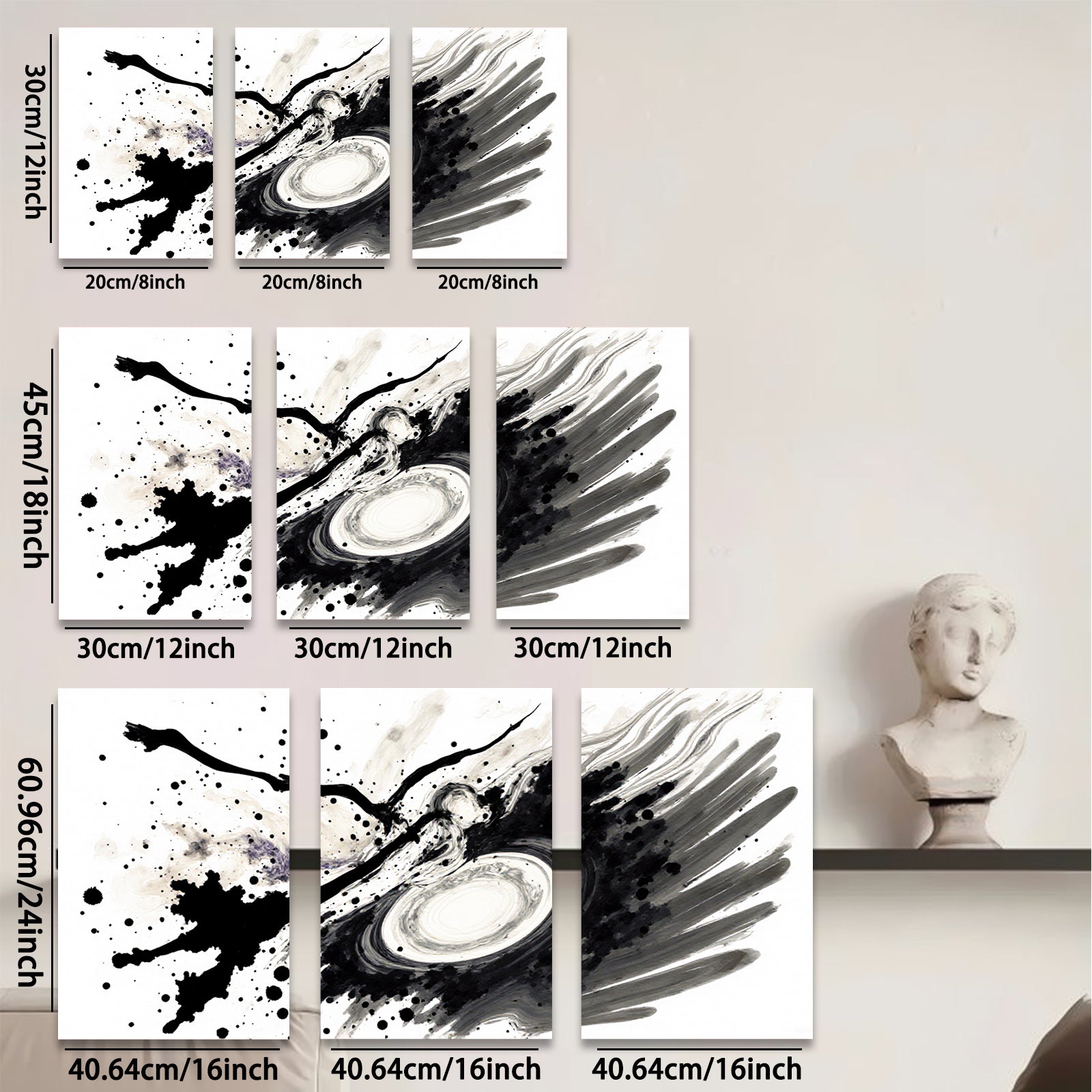 2D flat 1pc abstract swirling galaxy cosmic wall art canvas print modern farmhouse decor bedroom living room kitchen office gallery wrapped inspiring statement piece