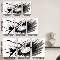 2D flat 1pc abstract swirling galaxy cosmic wall art canvas print modern farmhouse decor bedroom living room kitchen office gallery wrapped inspiring statement piece