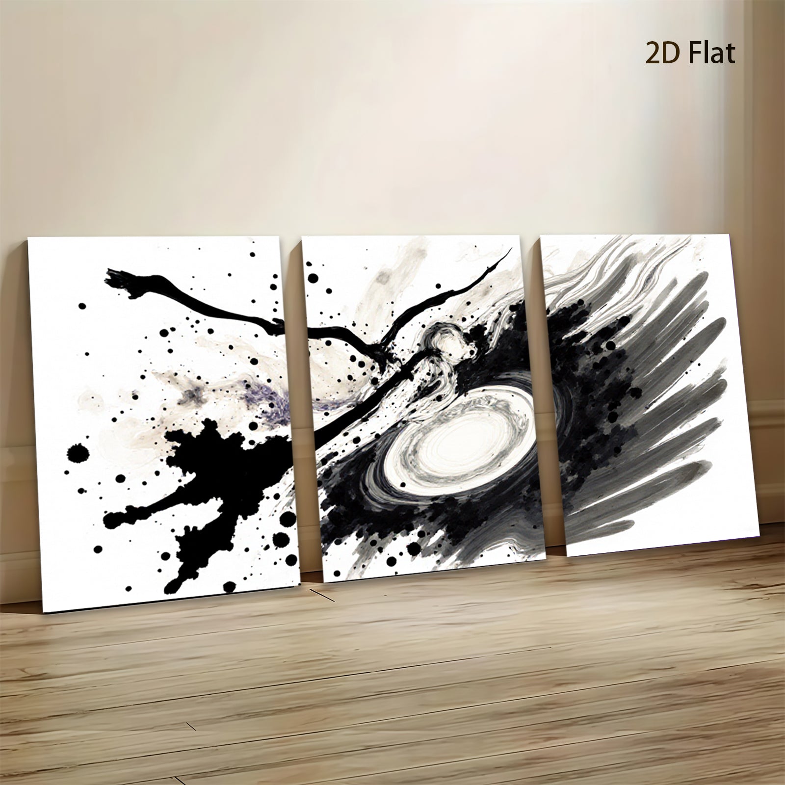 2D flat 1pc abstract swirling galaxy cosmic wall art canvas print modern farmhouse decor bedroom living room kitchen office gallery wrapped inspiring statement piece