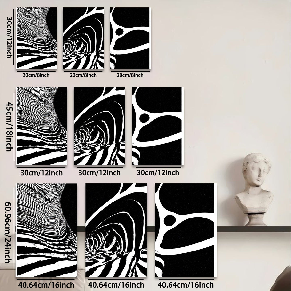 2D flat 1pc abstract swirling lines modern wall art for living room bedroom office gallery wrapped canvas farmhouse decor minimalist statement piece trendy home accents