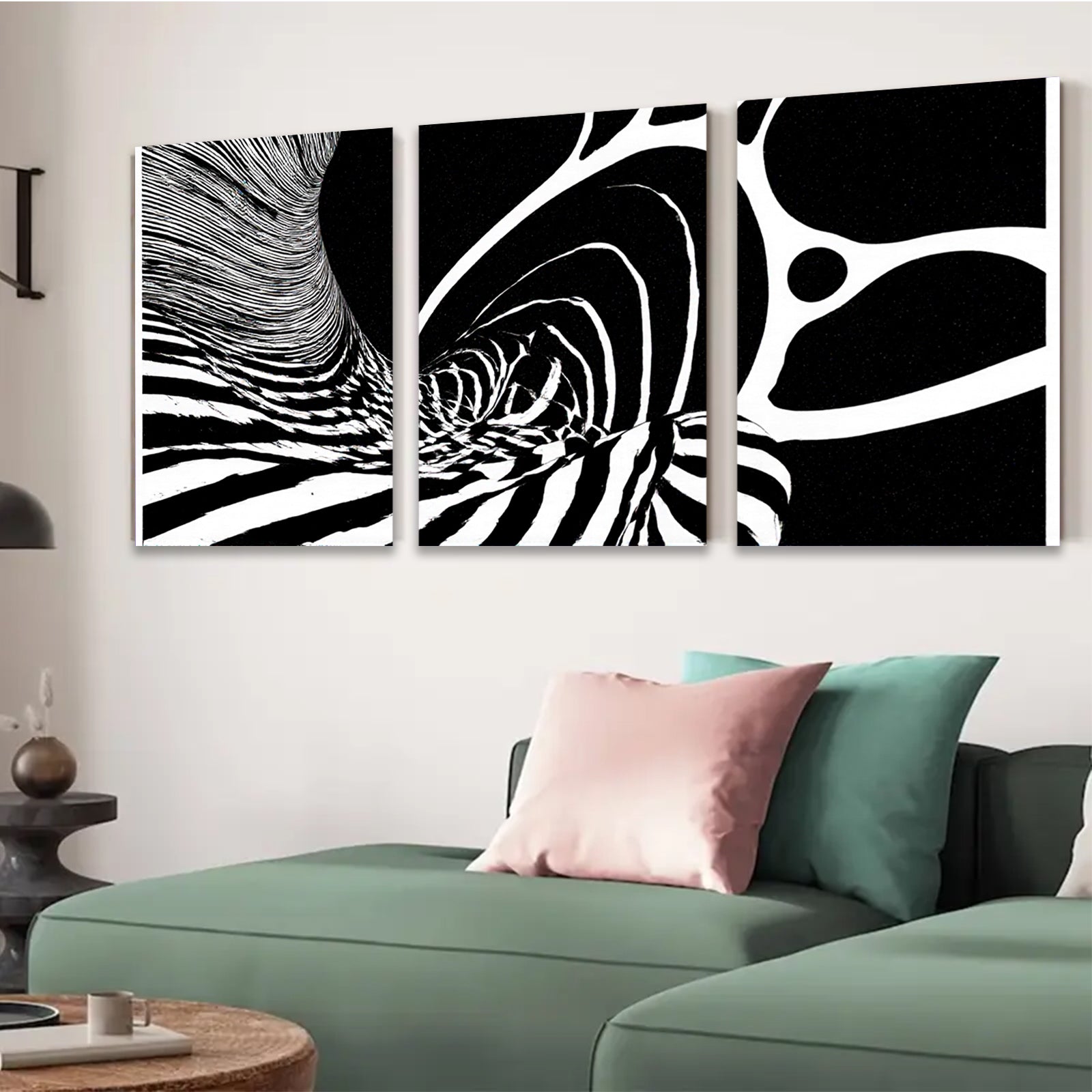2D flat 1pc abstract swirling lines modern wall art for living room bedroom office gallery wrapped canvas farmhouse decor minimalist statement piece trendy home accents