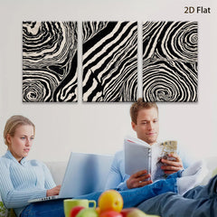 2D flat 1pc abstract swirling monochrome wall art modern farmhouse living room bedroom decor gallery wrapped canvas prints large size statement piece cozy vibe