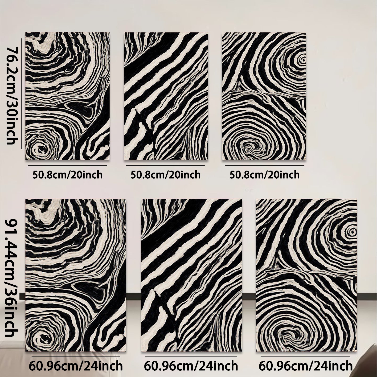 2D flat 1pc abstract swirling monochrome wall art modern farmhouse living room bedroom decor gallery wrapped canvas prints large size statement piece cozy vibe