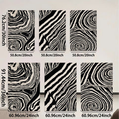 2D flat 1pc abstract swirling monochrome wall art modern farmhouse living room bedroom decor gallery wrapped canvas prints large size statement piece cozy vibe