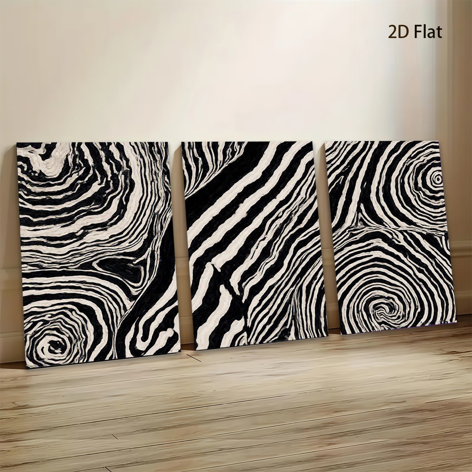 2D flat 1pc abstract swirling monochrome wall art modern farmhouse living room bedroom decor gallery wrapped canvas prints large size statement piece cozy vibe