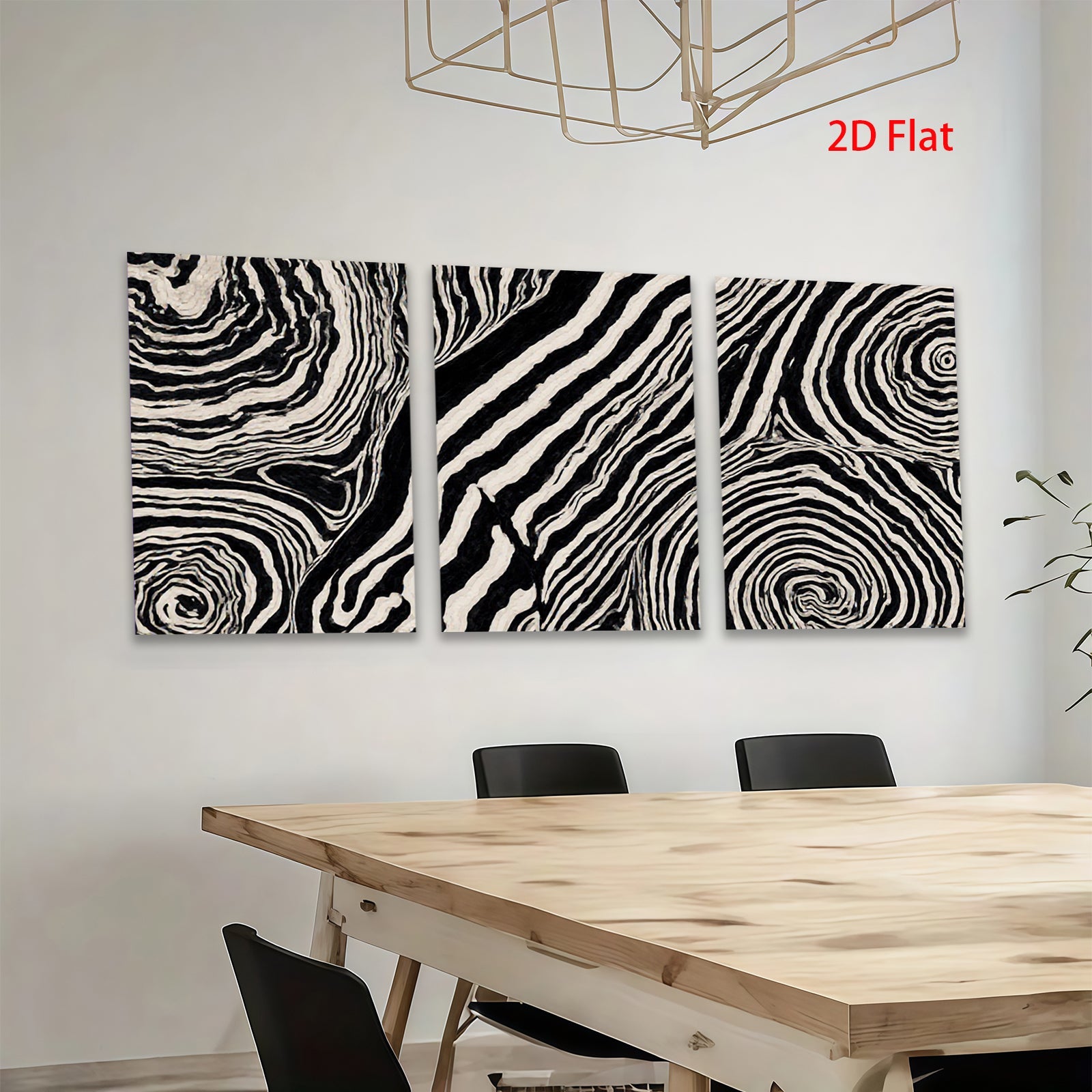 2D flat 1pc abstract swirling monochrome wall art modern farmhouse living room bedroom decor gallery wrapped canvas prints large size statement piece cozy vibe