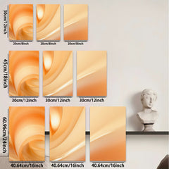 2D flat 1pc abstract swirling orange warmth modern wall art canvas prints for living room bedroom home decor farmhouse style gallery wrapped ready to hang