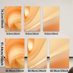 2D flat 1pc abstract swirling orange warmth modern wall art canvas prints for living room bedroom home decor farmhouse style gallery wrapped ready to hang