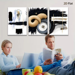 2D flat 1pc abstract swirls bold strokes modern wall art living room bedroom home decor farmhouse style gallery wrapped canvas prints