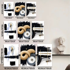 2D flat 1pc abstract swirls bold strokes modern wall art living room bedroom home decor farmhouse style gallery wrapped canvas prints