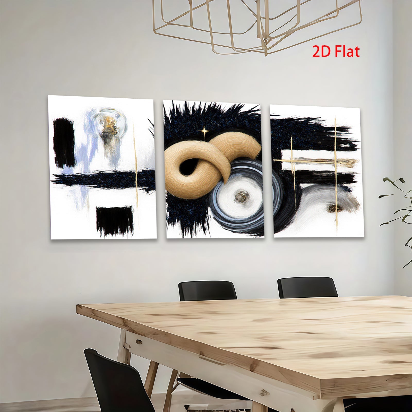 2D flat 1pc abstract swirls bold strokes modern wall art living room bedroom home decor farmhouse style gallery wrapped canvas prints
