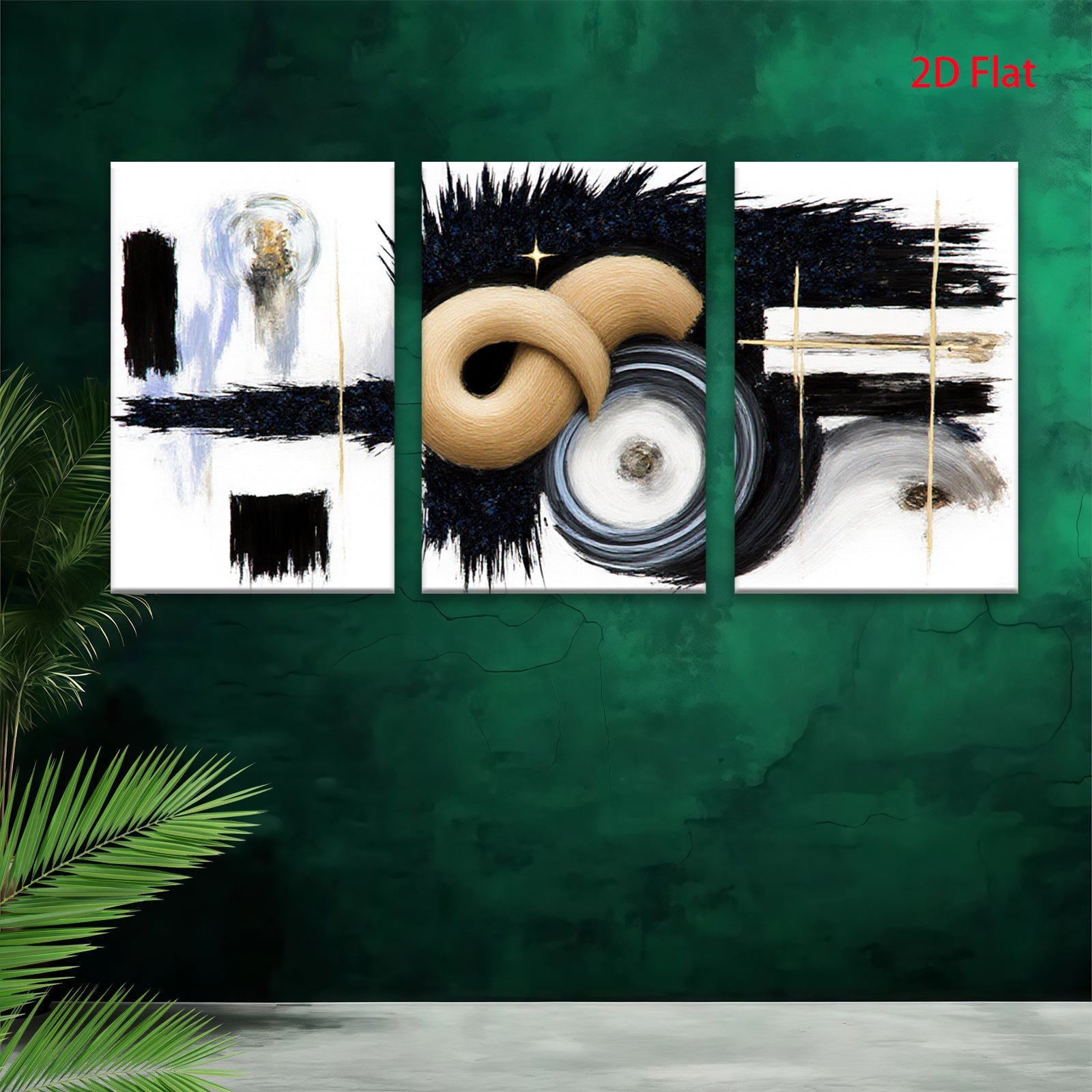 2D flat 1pc abstract swirls bold strokes modern wall art living room bedroom home decor farmhouse style gallery wrapped canvas prints