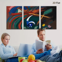 2D flat 1pc abstract swirls dynamic energy modern wall art living room bedroom decor farmhouse style gallery wrapped canvas prints statement piece