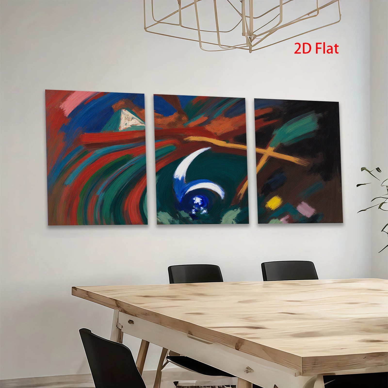 2D flat 1pc abstract swirls dynamic energy modern wall art living room bedroom decor farmhouse style gallery wrapped canvas prints statement piece