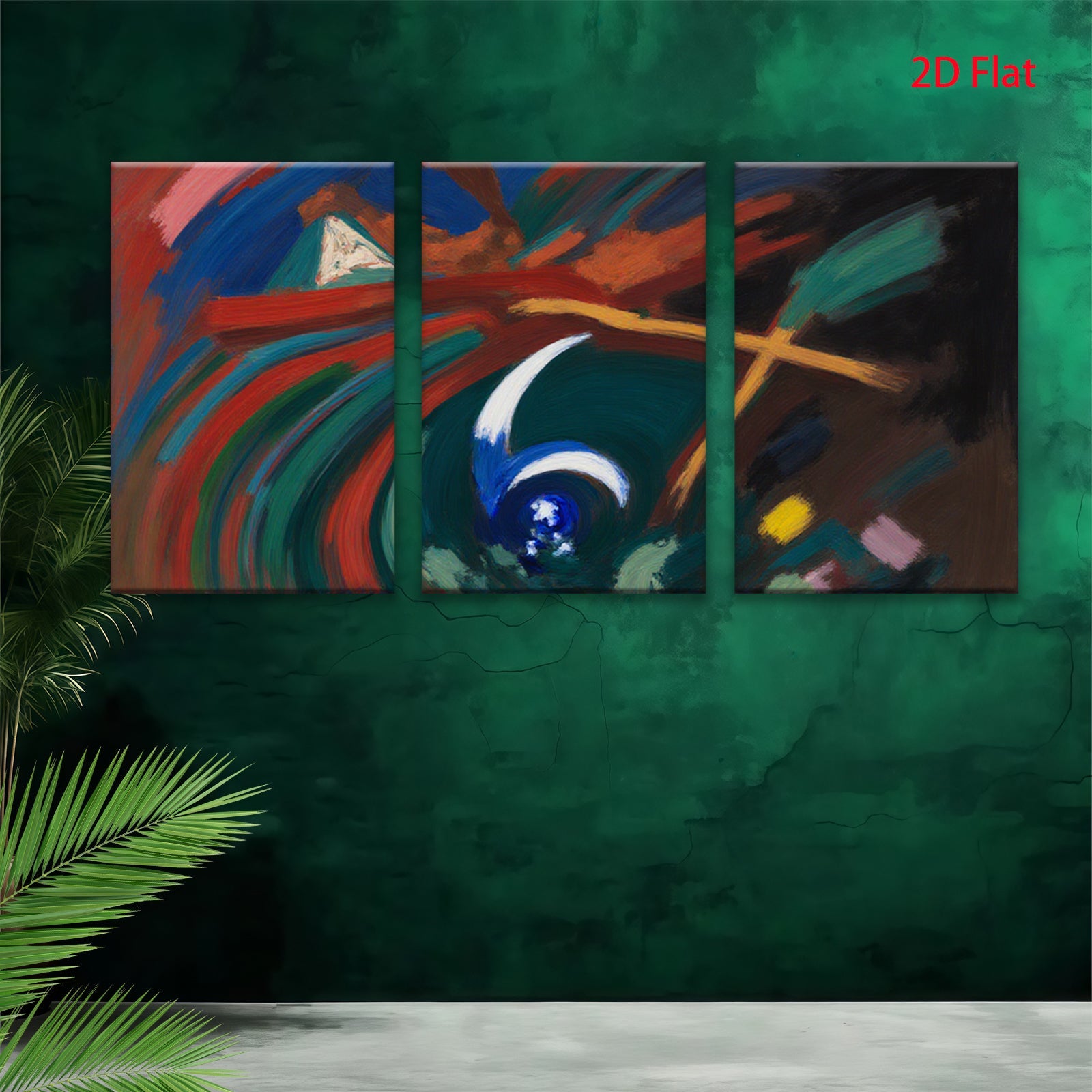 2D flat 1pc abstract swirls dynamic energy modern wall art living room bedroom decor farmhouse style gallery wrapped canvas prints statement piece
