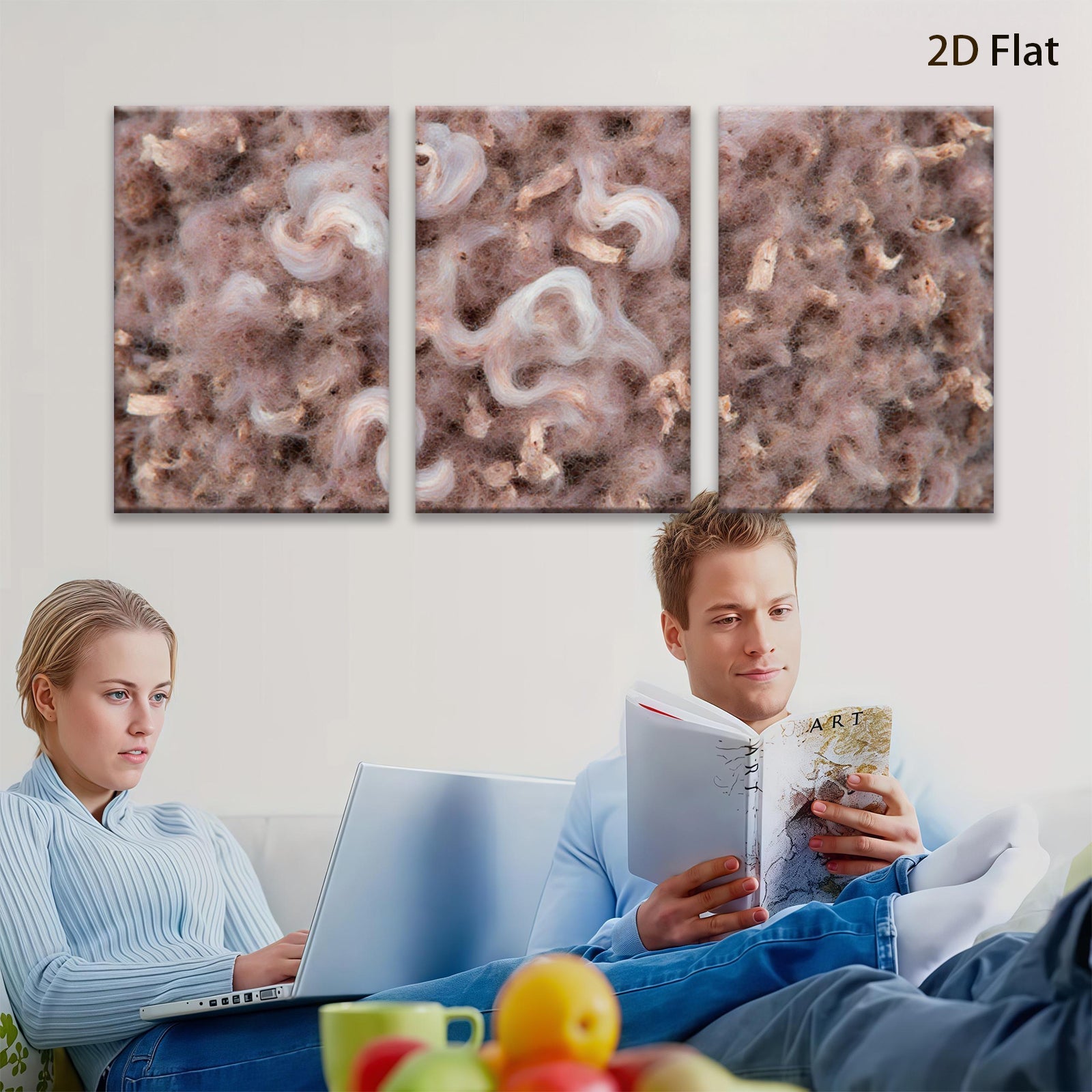 2D flat 1pc abstract swirls texture wall art modern farmhouse living room bedroom decor gallery wrapped canvas prints ready to hang trending now
