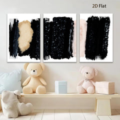 2D flat 1pc abstract texture canvas wall art modern farmhouse living room bedroom decor gallery wrapped stretched canvas prints ready to hang botanical floral